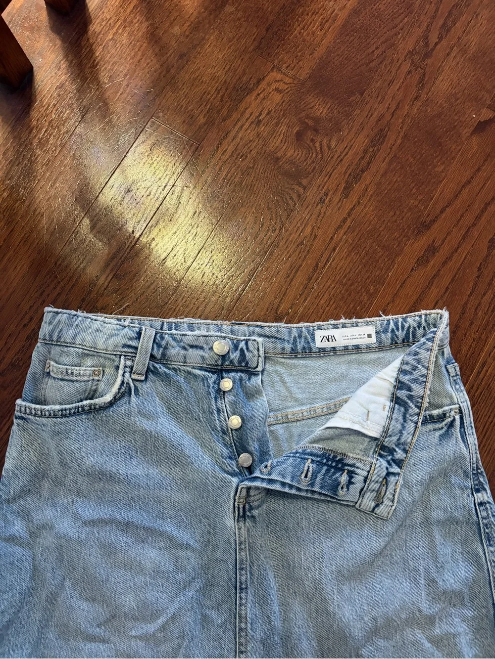 Zara Light Blue Denim Maxi Skirt - Picture 3 of 6